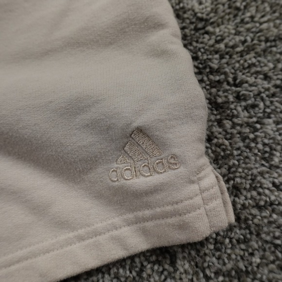 Adidas Shorts Womens M Beige High Rise Athletic Sweat Gym Running Yoga Workout - Picture 2 of 10